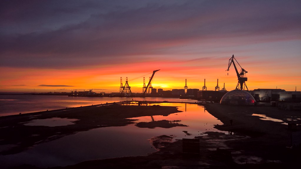 Dawn at Aarhus Harbor