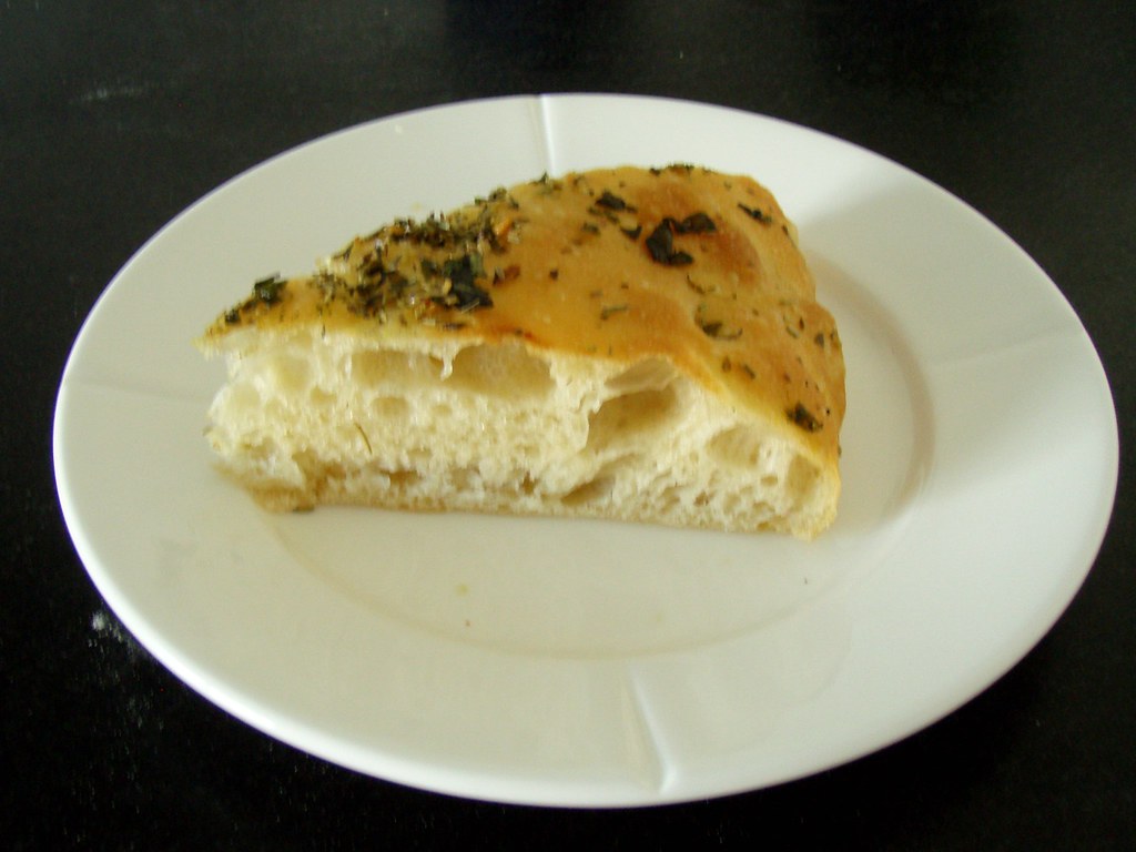 Foccacia på tallerken