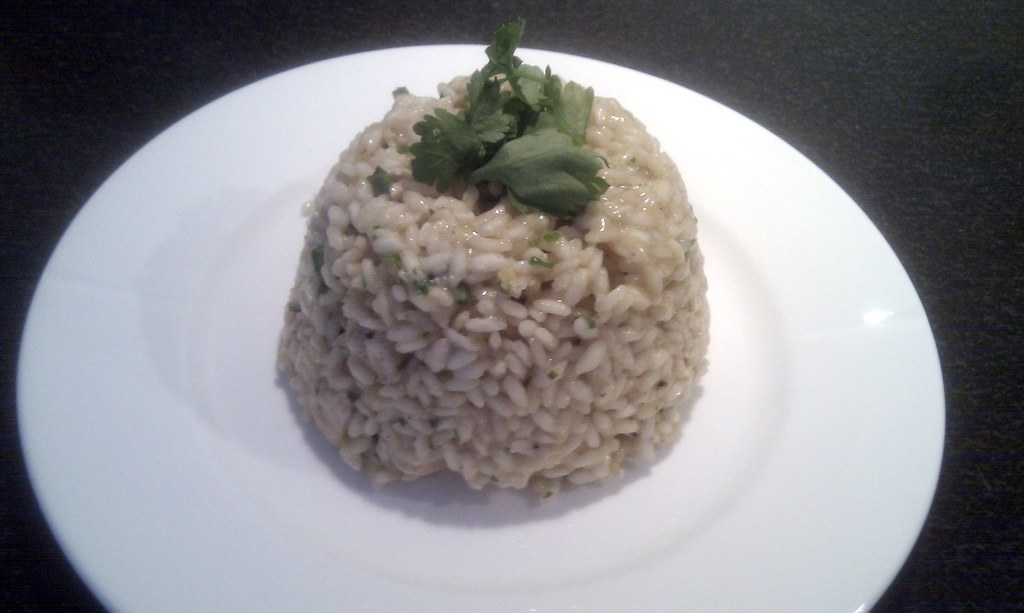 Risotto med kylling, citron og persille
